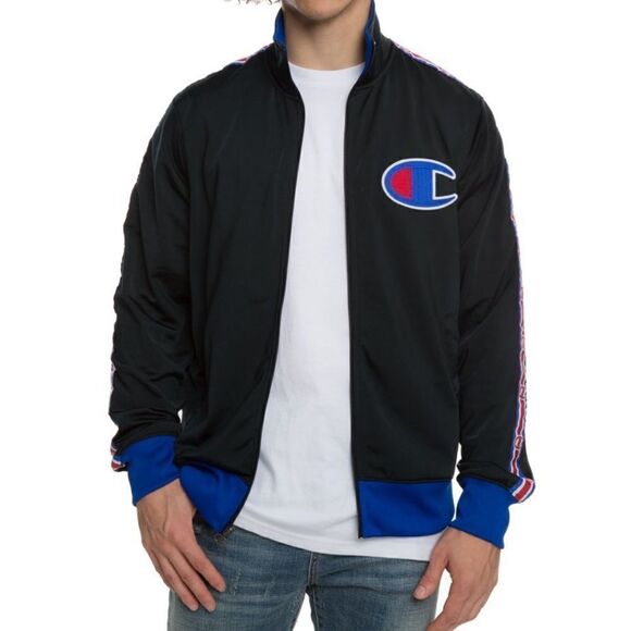 Champion C Logo Retro Track Zip Up Jacket | Size Large - Picture 1 of 10